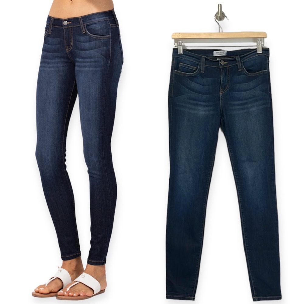 JUDY BLUE Dark Rinse Skinny Jeans Size 9 29 Style 8390